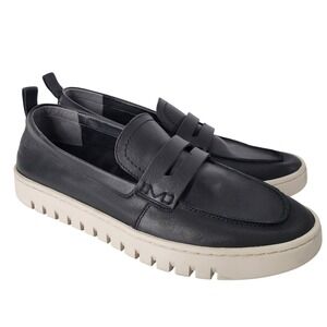 Vionic Uptown Black Leather Penny Loafers Shoes Womens 9